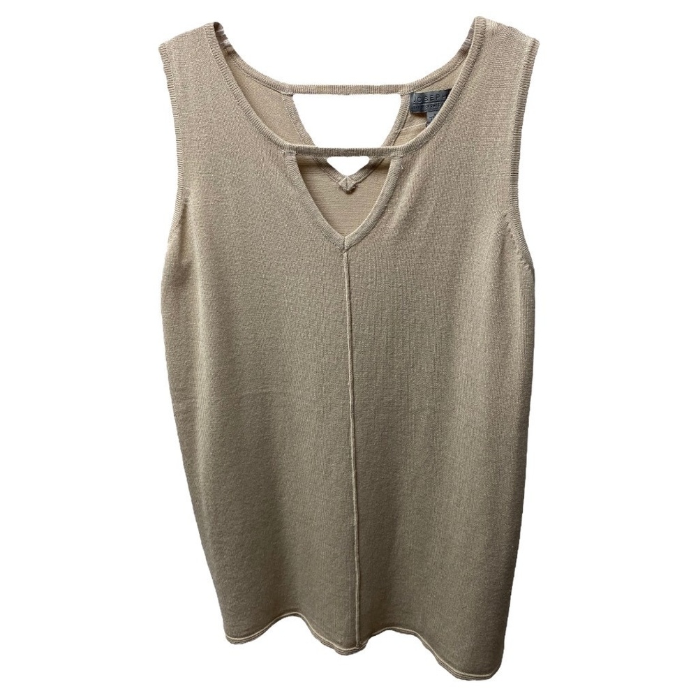 Joseph‎ A Tank Top S Light Khaki Sleeveless Keyhole Minimalist Lightweight Chic